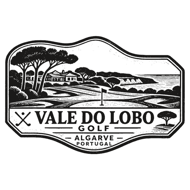 Vale do Lobo passport stamp: engraved course landscape inside its frame